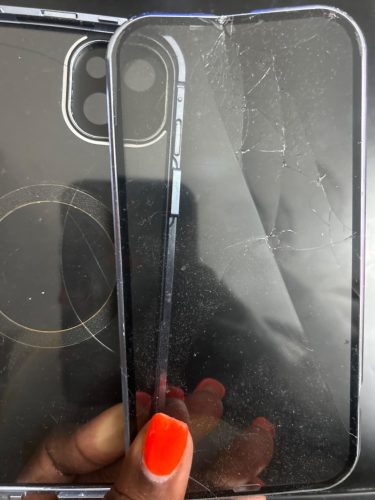 New Titanium Dual Magnetic Privacy Glass Case With 360° Drop Protection | Elyora Originals photo review