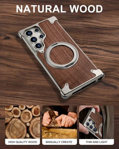 WoodGuard MagSafe Case with 360° Rotating Protection Kickstand photo review