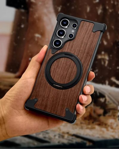 WoodGuard MagSafe Case with 360° Rotating Protection Kickstand photo review